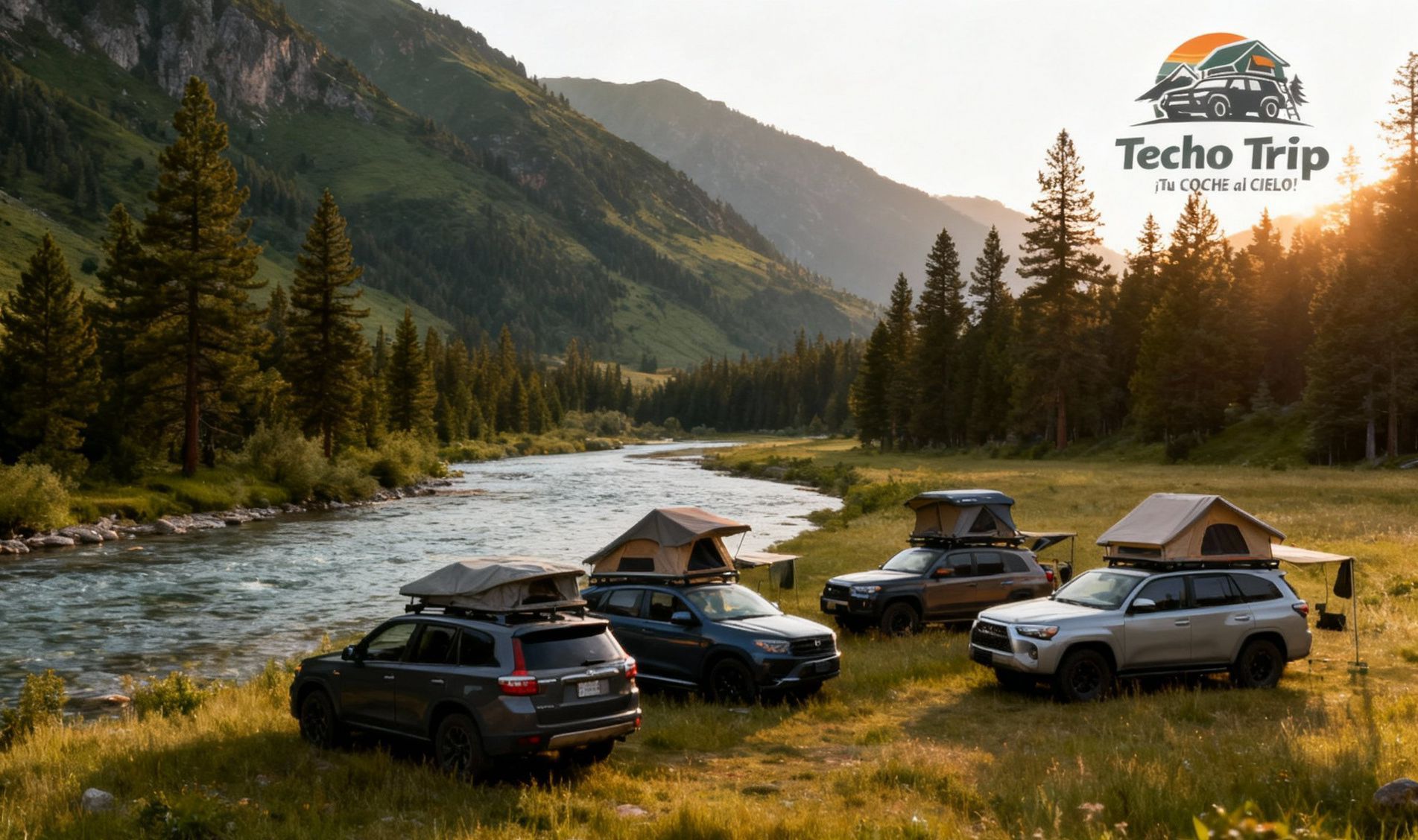 Tienda de techo en paisaje andaluz